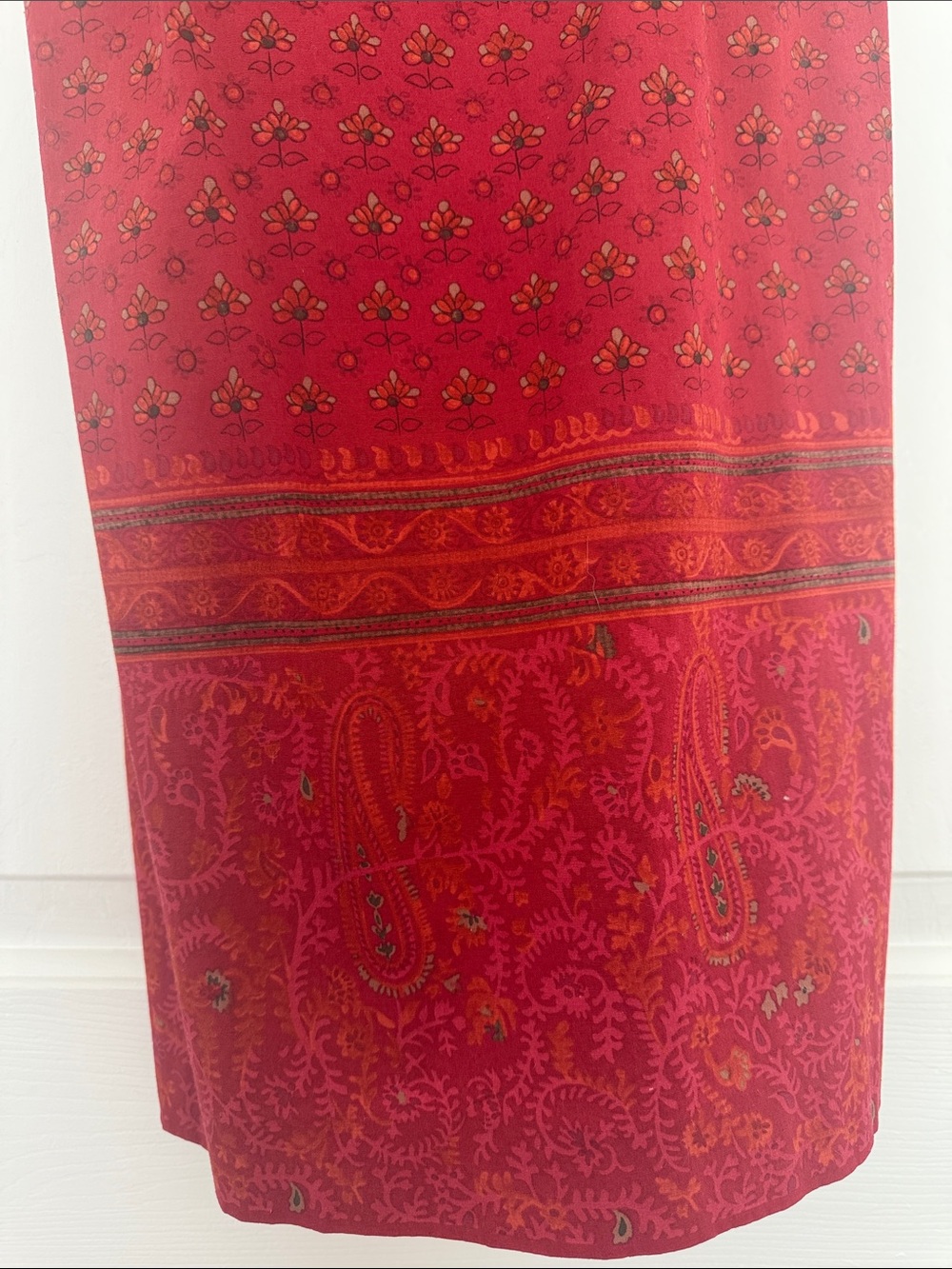Vintage Ralph Lauren Red Spaghetti-Strap Midi Dress with removable straps - Picture 4 of 10
